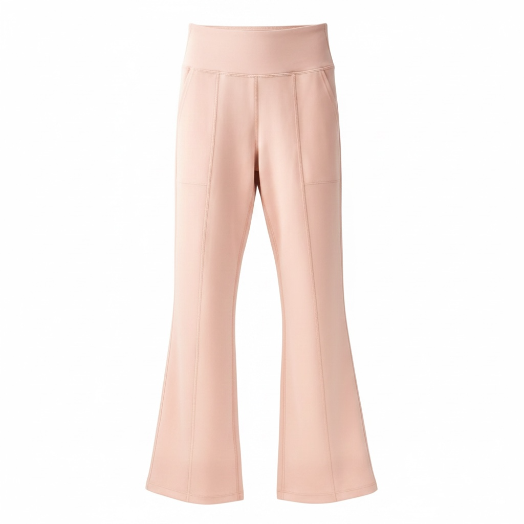 A&T石墨烯美腿瑜珈喇叭褲-粉膚色