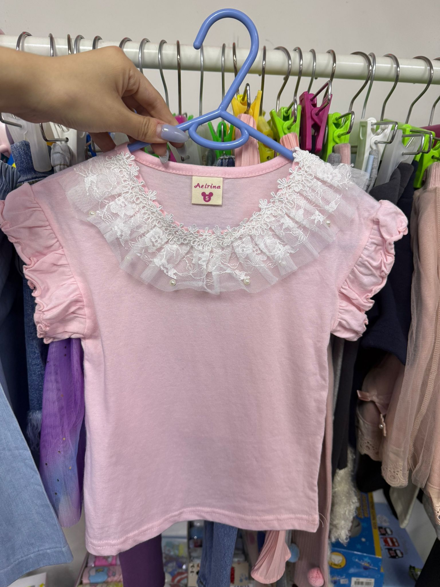 (現貨) 韓國製🇰🇷女童珍珠Tee