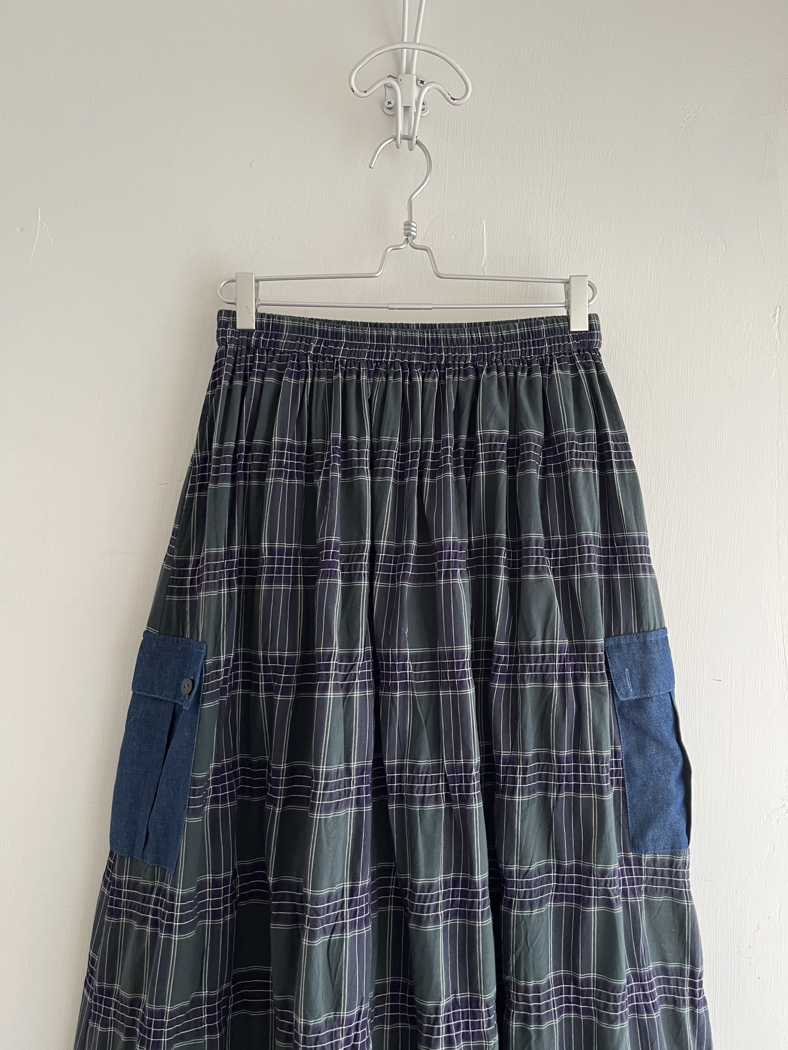 LUPILIEN綠色拼布格仔裙