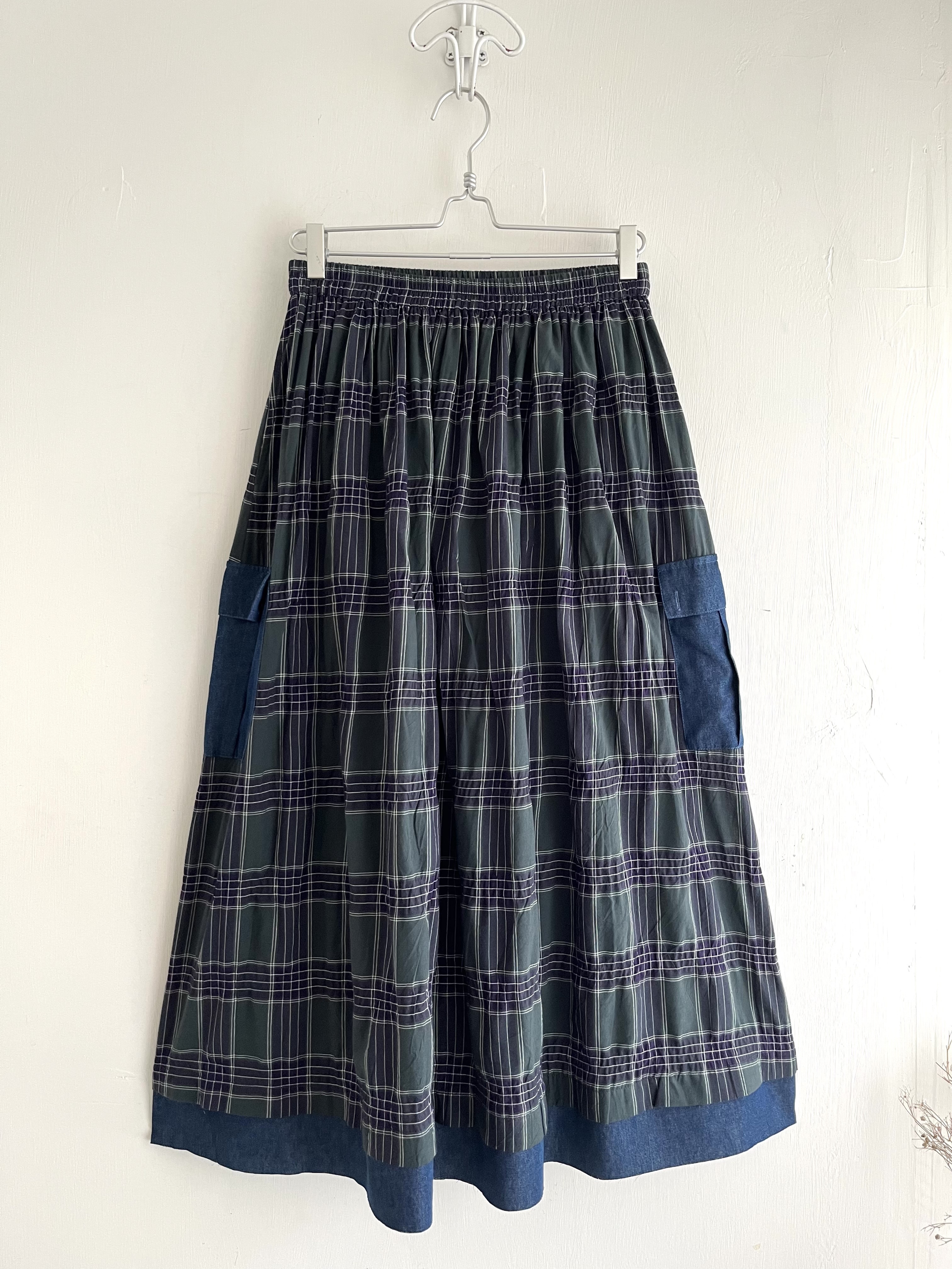 LUPILIEN綠色拼布格仔裙