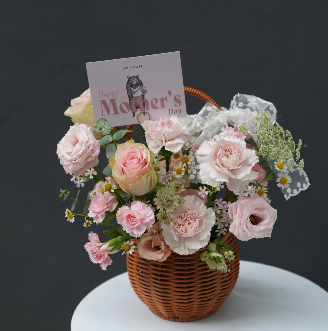 【2511FLOWER】手提編織蕾絲花籃