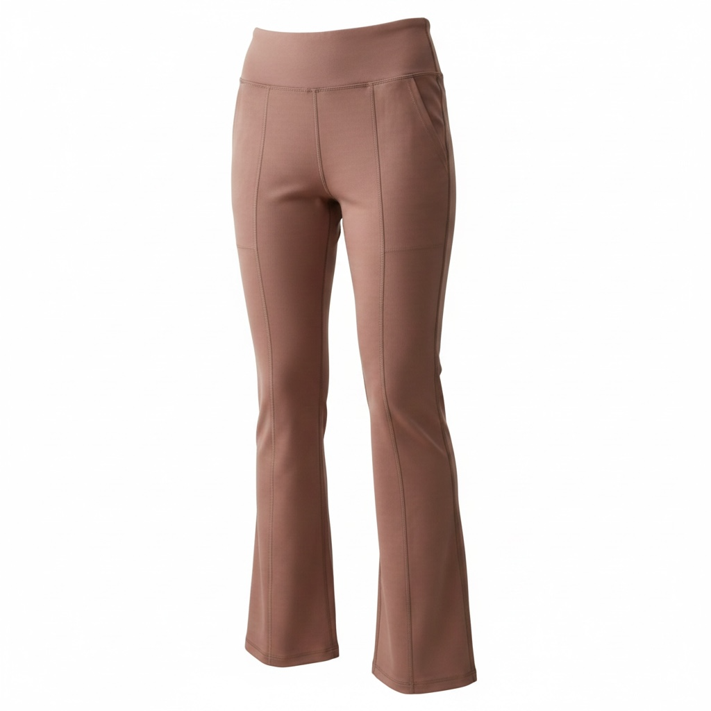 A&T石墨烯美腿瑜珈喇叭褲-榛果色