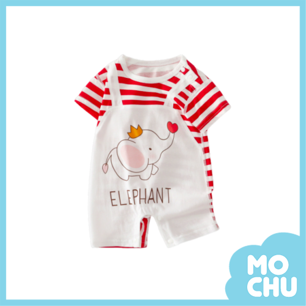 愛心小象短袖連身衣