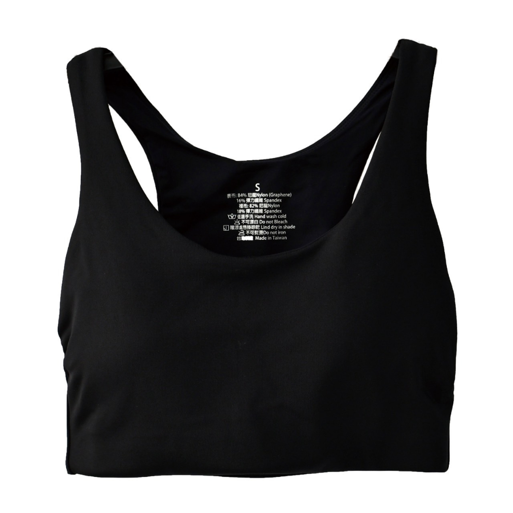 A&T石墨烯短版運動背心-經典黑