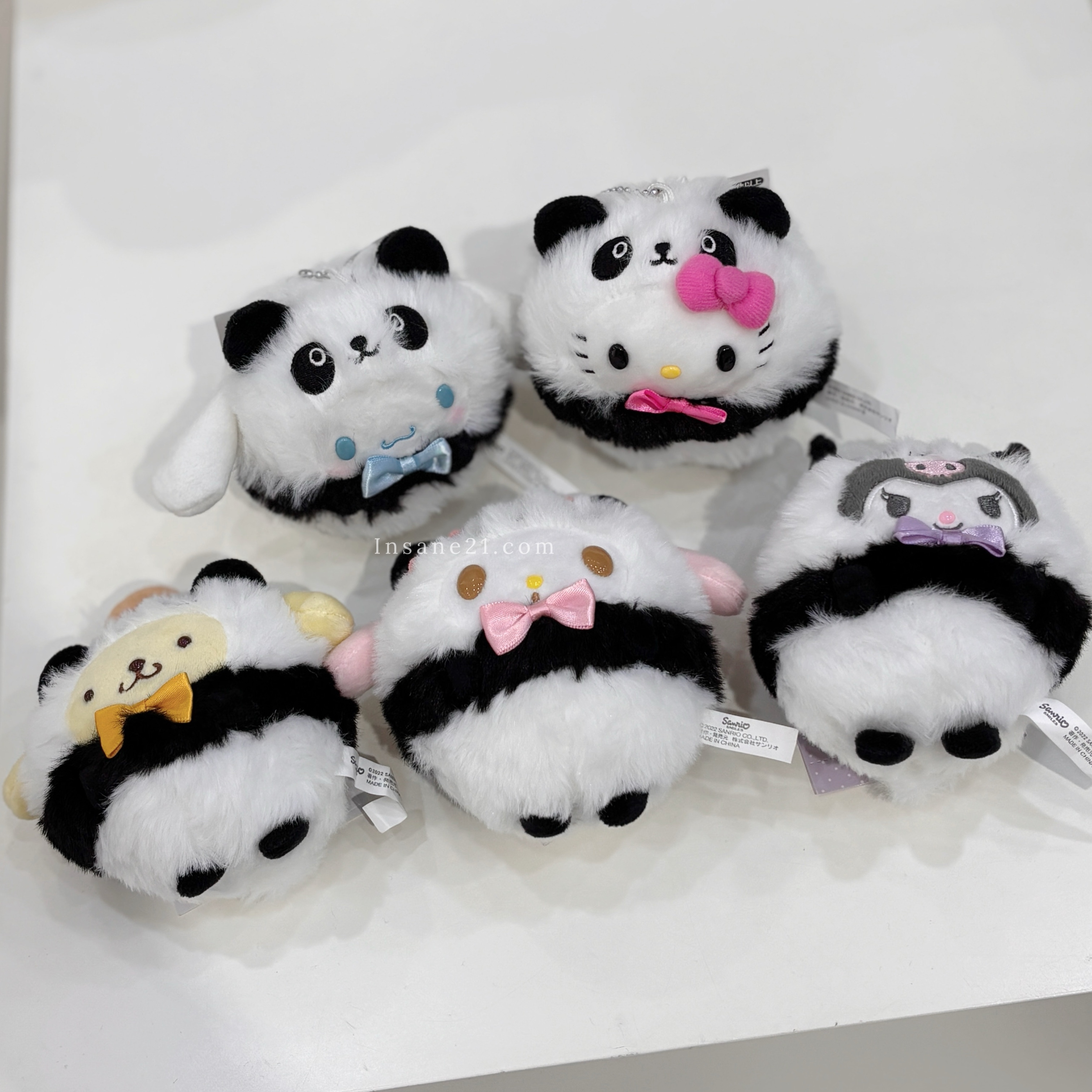 SANRIO 三麗鷗 上野限定 熊貓 毛茸茸吊飾