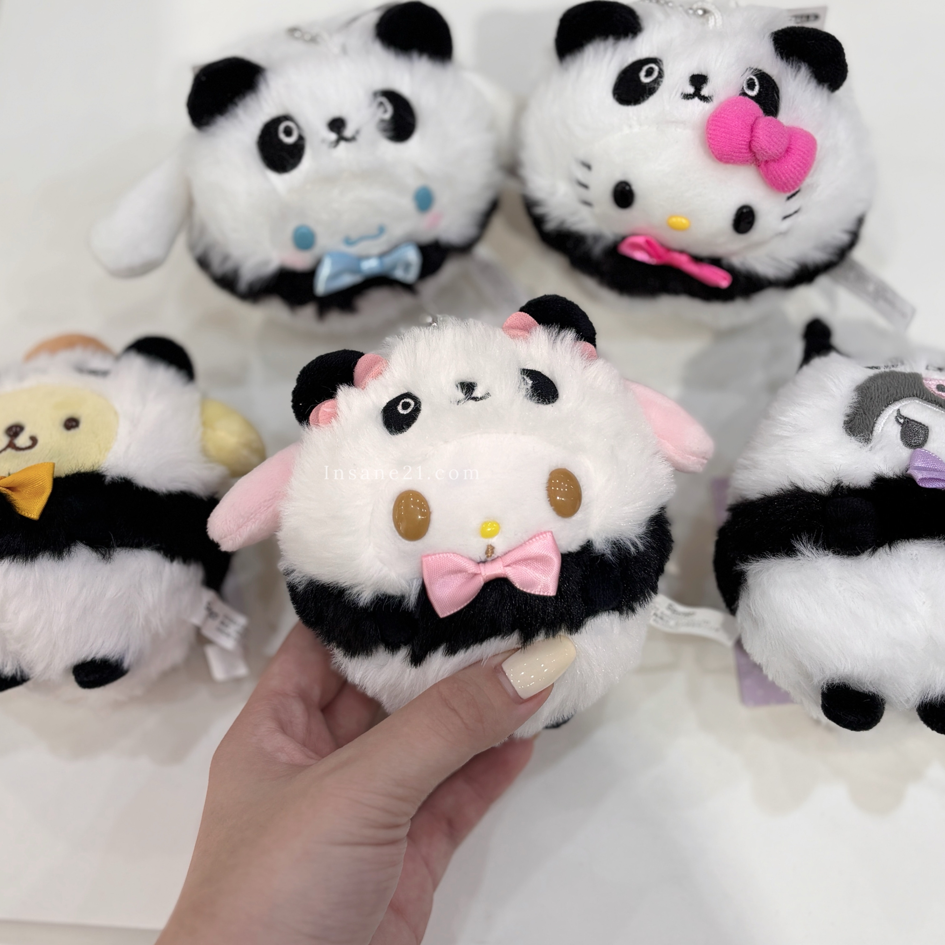 SANRIO 三麗鷗 上野限定 熊貓 毛茸茸吊飾
