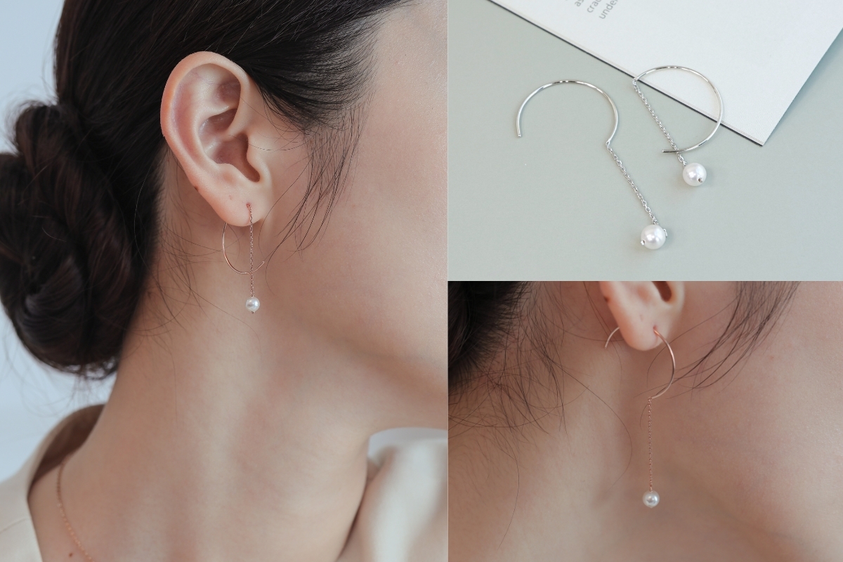 雨中漫步 珍珠耳環｜Miestilo Jewelry設計師輕珠寶品牌｜舒飾質感每一刻