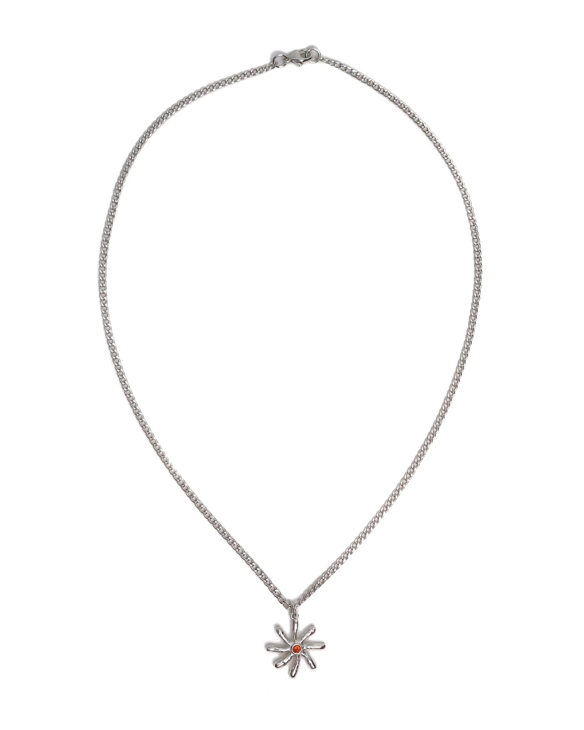 MAPLE RHYTHM STAR CHAIN (Silver 925/Orange Zircon) - 26SS
