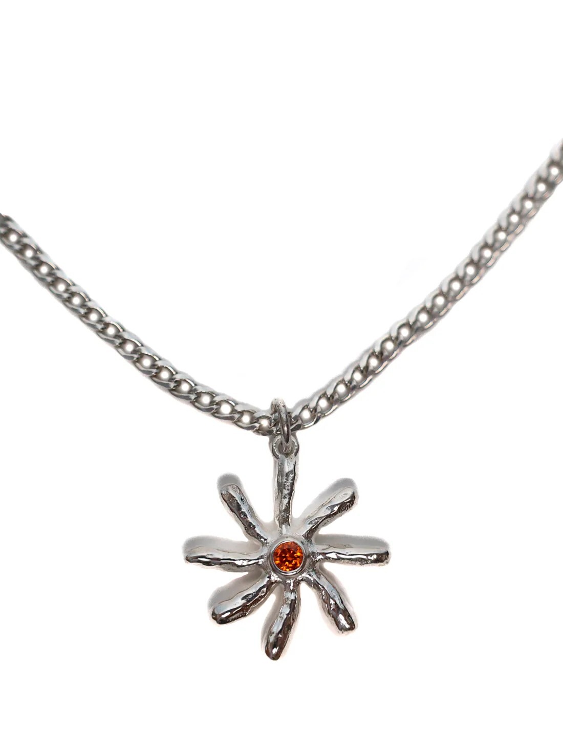 MAPLE RHYTHM STAR CHAIN (Silver 925/Orange Zircon) - 26SS