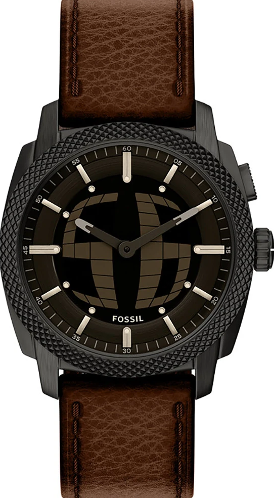 萬年鐘錶 - Fossil    Big Tic限量復刻雙顯示數位跳秒皮革錶帶男錶 FS6136 錶徑42MM