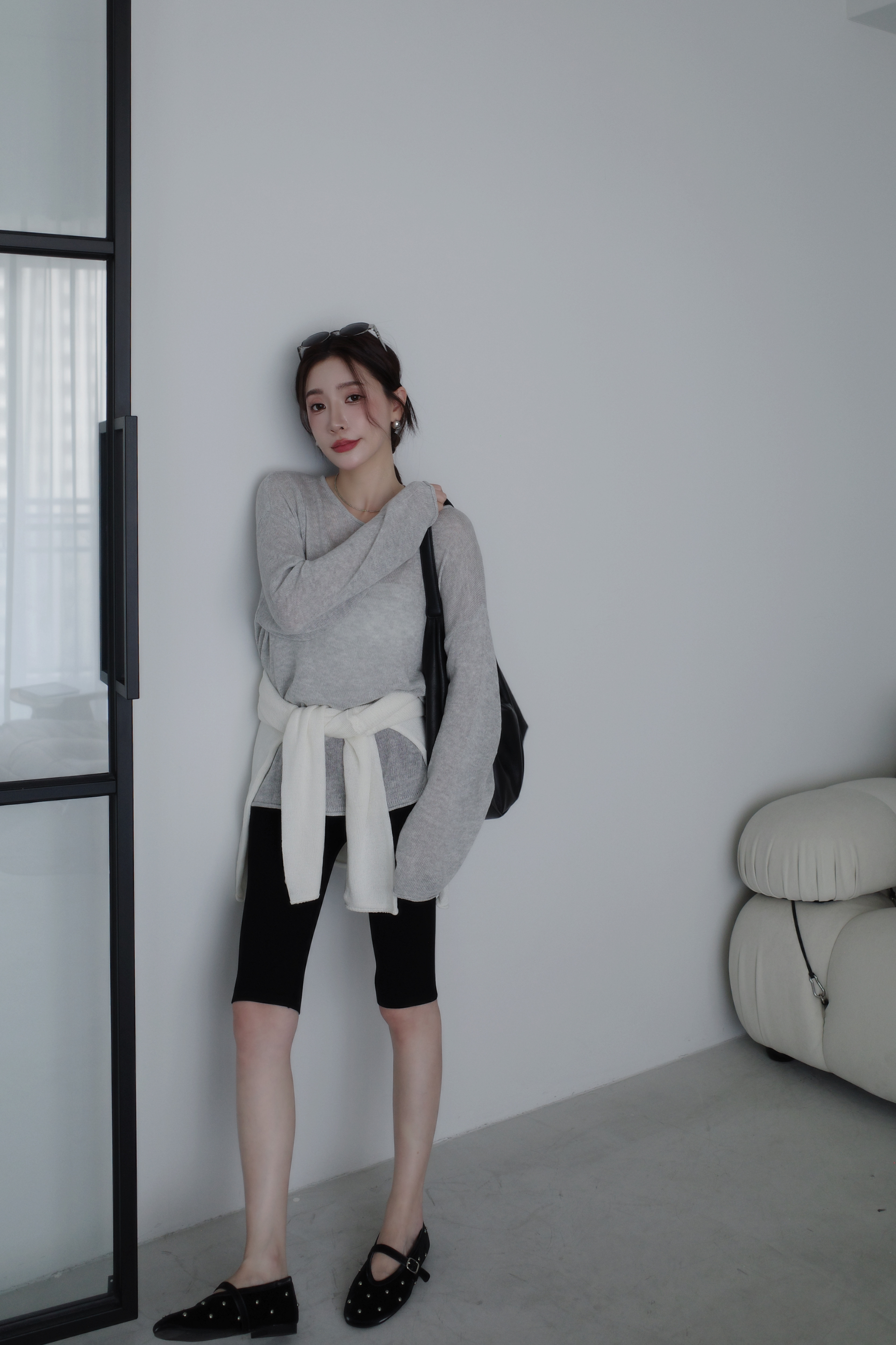 (預購)#AO01 慵懶亞麻寬鬆上衣(白/黑/淺灰/燕麥)