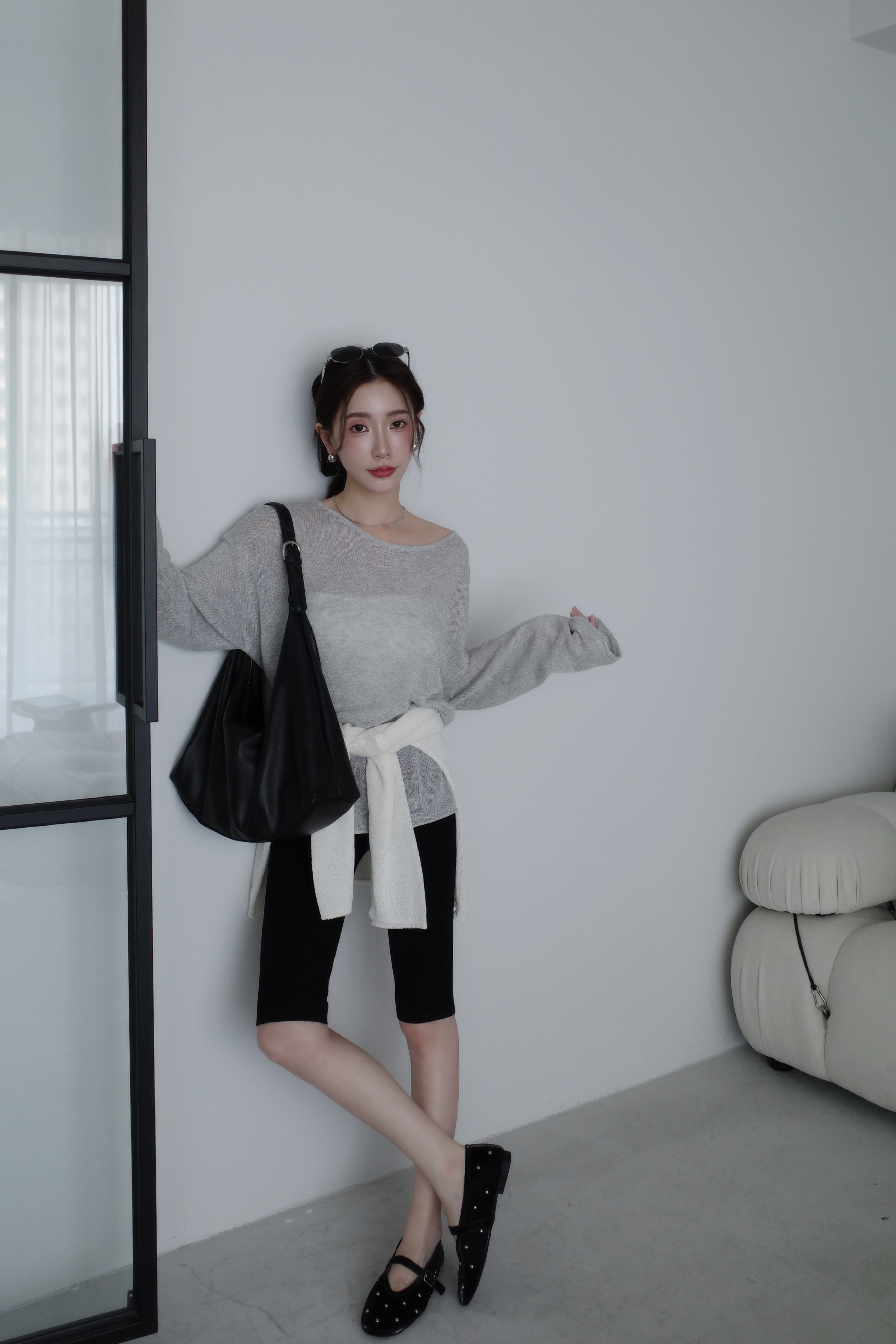 (預購)#AO01 慵懶亞麻寬鬆上衣(白/黑/淺灰/燕麥)