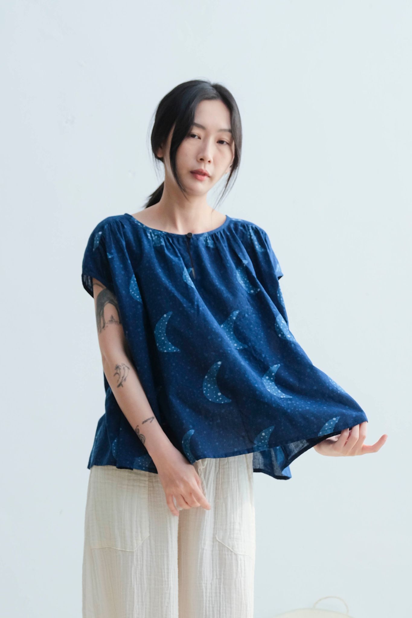 Kachua 單釦圓袖上衣 星點月亮