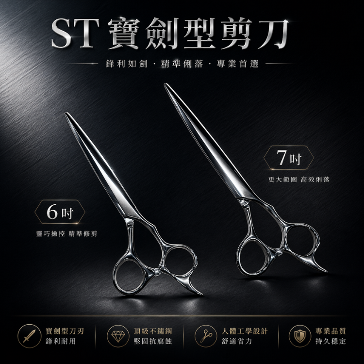 ST 寶劍型剪刀