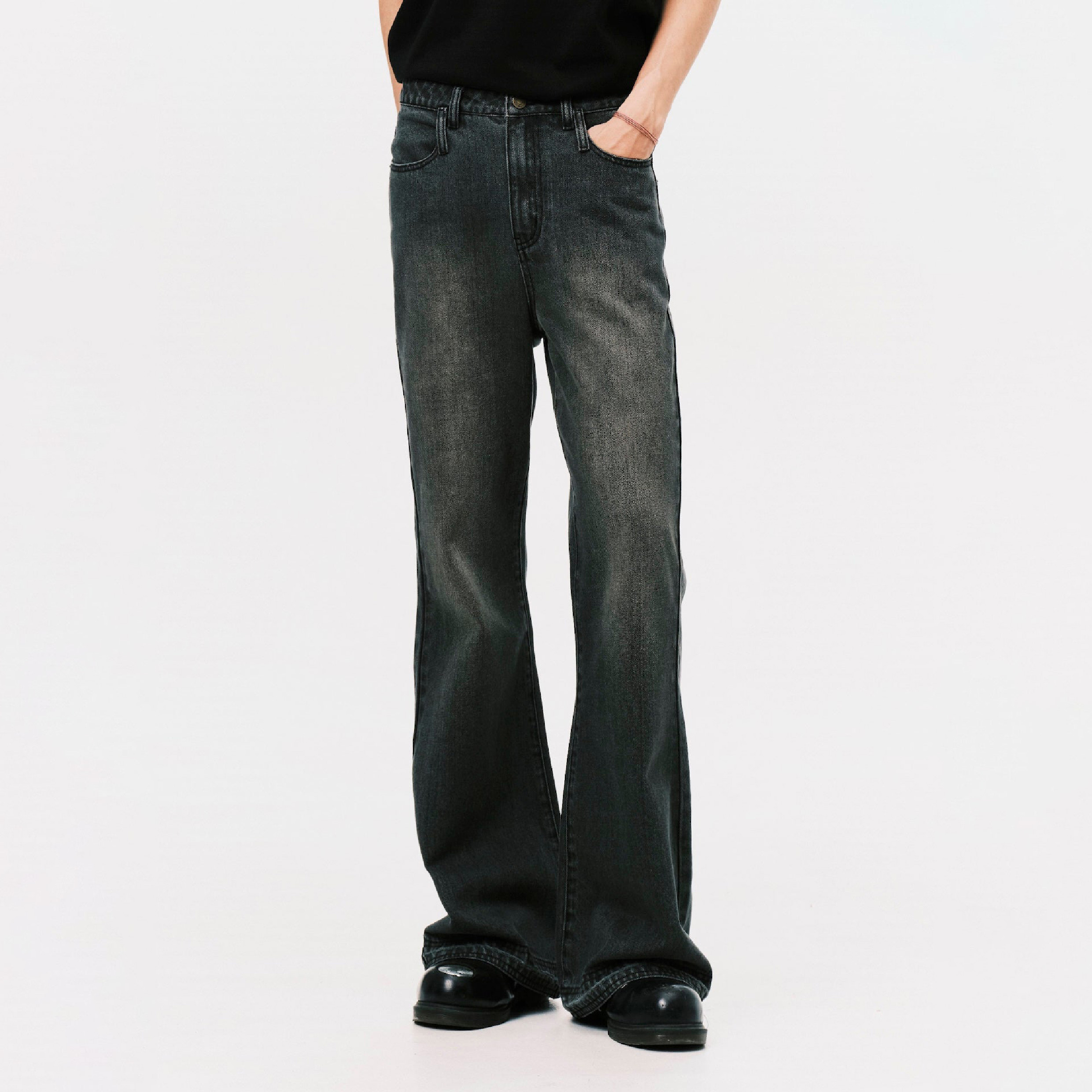 ANOWHEREMAN Boot Cut Denim Jeans