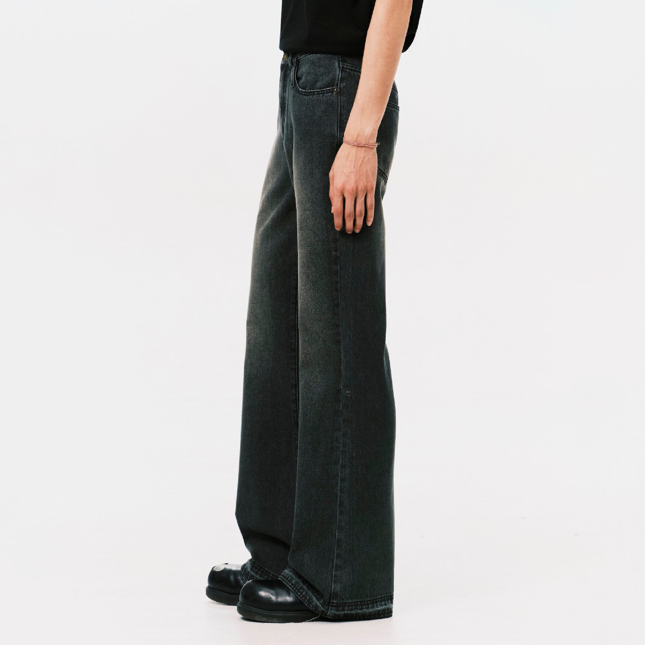 ANOWHEREMAN Boot Cut Denim Jeans