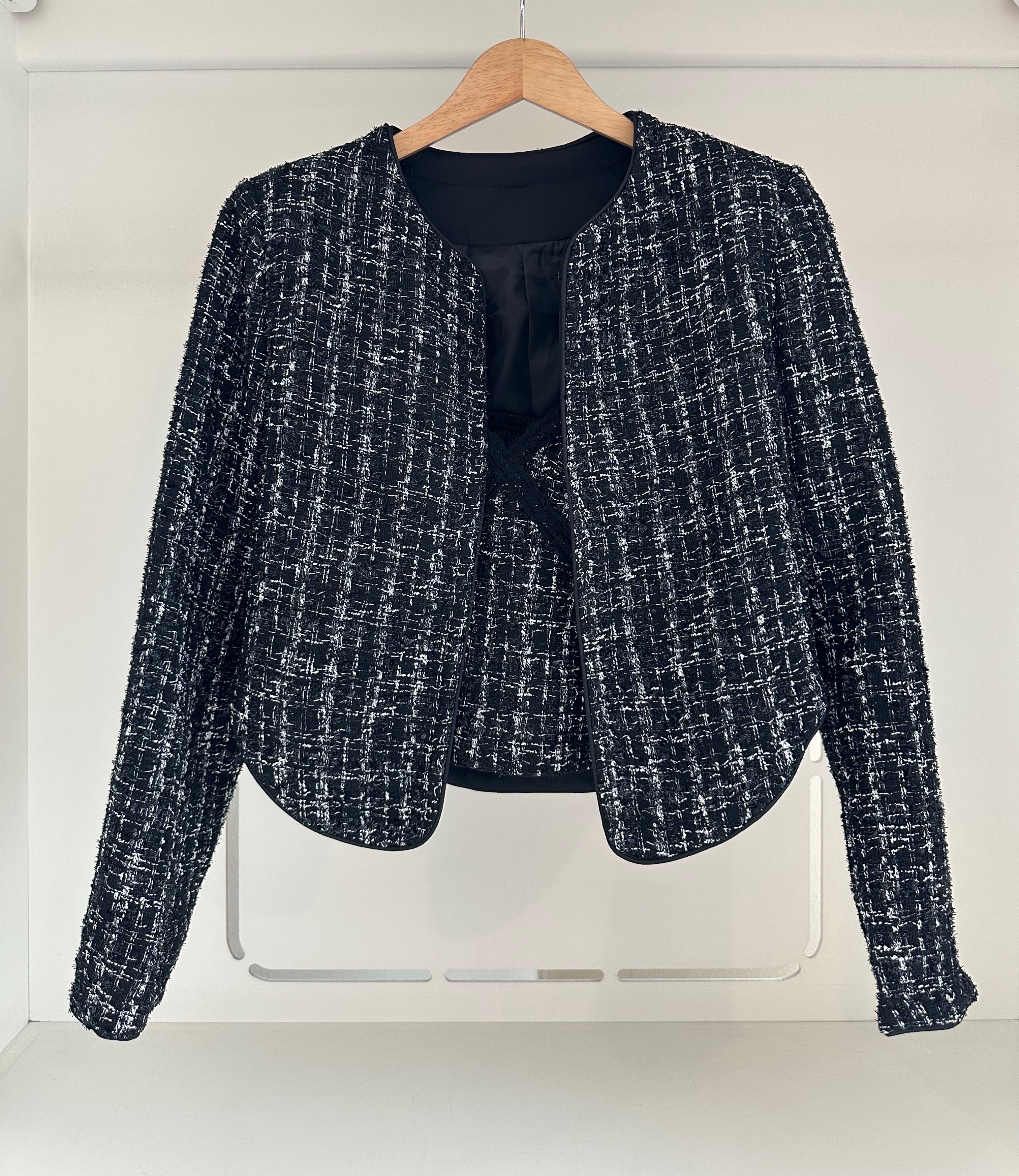 LONG SLEEVE TWEED SHORT JACKET