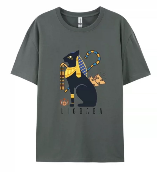 LB01 "LIGBABA 埃及神貓 "XS:胸34 長24.5 S:胸36 長25.5 M:胸38 長26.5 L:胸40 長27.5 XL:胸43 長28.5 2XL:胸45 長29.5 3XL:胸48 長30.5 4XL:胸51 長31.5 5XL:胸53 長32.5 6XL:胸55 長33.5 $499/1件 $899/2件 $1199/3件 $1596/4件