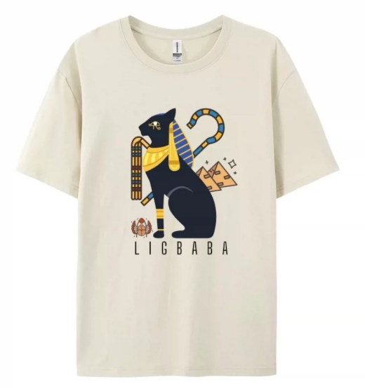 LB01 "LIGBABA 埃及神貓 "XS:胸34 長24.5 S:胸36 長25.5 M:胸38 長26.5 L:胸40 長27.5 XL:胸43 長28.5 2XL:胸45 長29.5 3XL:胸48 長30.5 4XL:胸51 長31.5 5XL:胸53 長32.5 6XL:胸55 長33.5 $499/1件 $899/2件 $1199/3件 $1596/4件