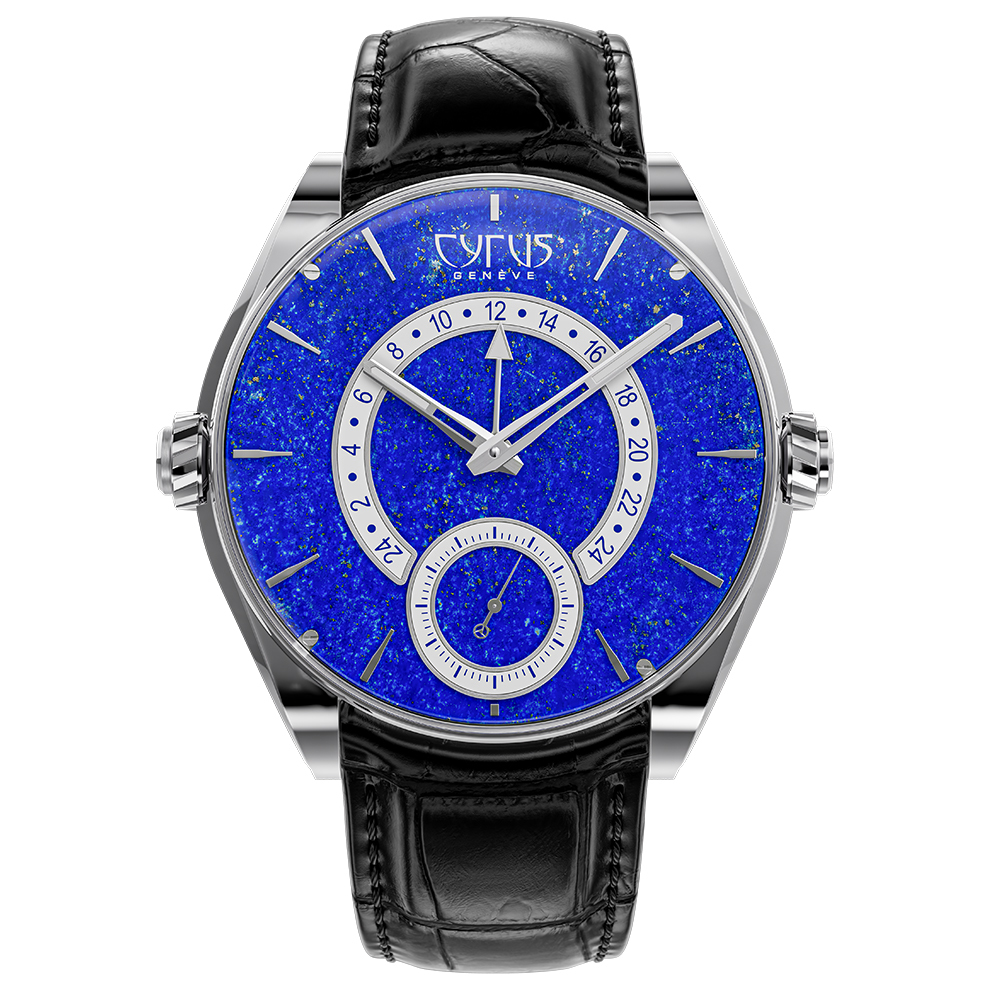 DOMINION LAPIS BLUE GMT 青金石逆跳雙時區腕錶