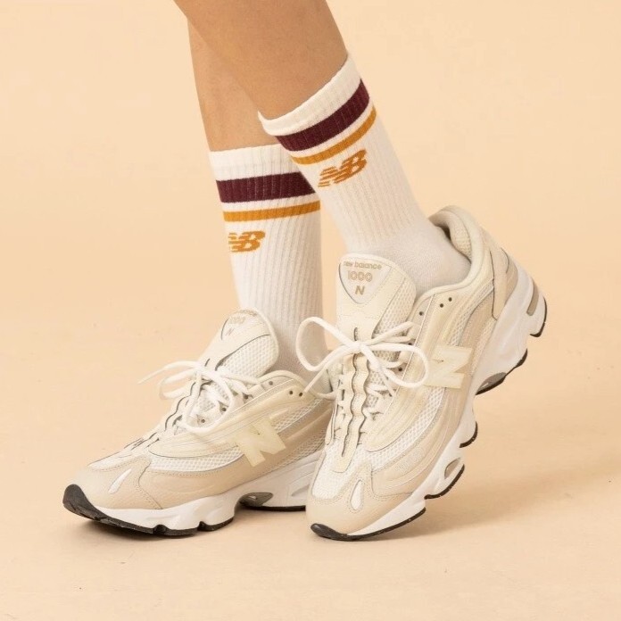 女鞋 NEW BALANCE 1000 米色 復古 網眼 緩震 運動 休閒鞋【U10009T1】NB1000