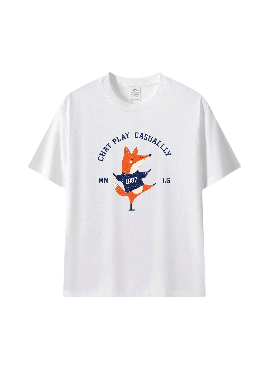 跳舞小狐狸T恤｜療癒系插畫・純棉寬鬆百搭款