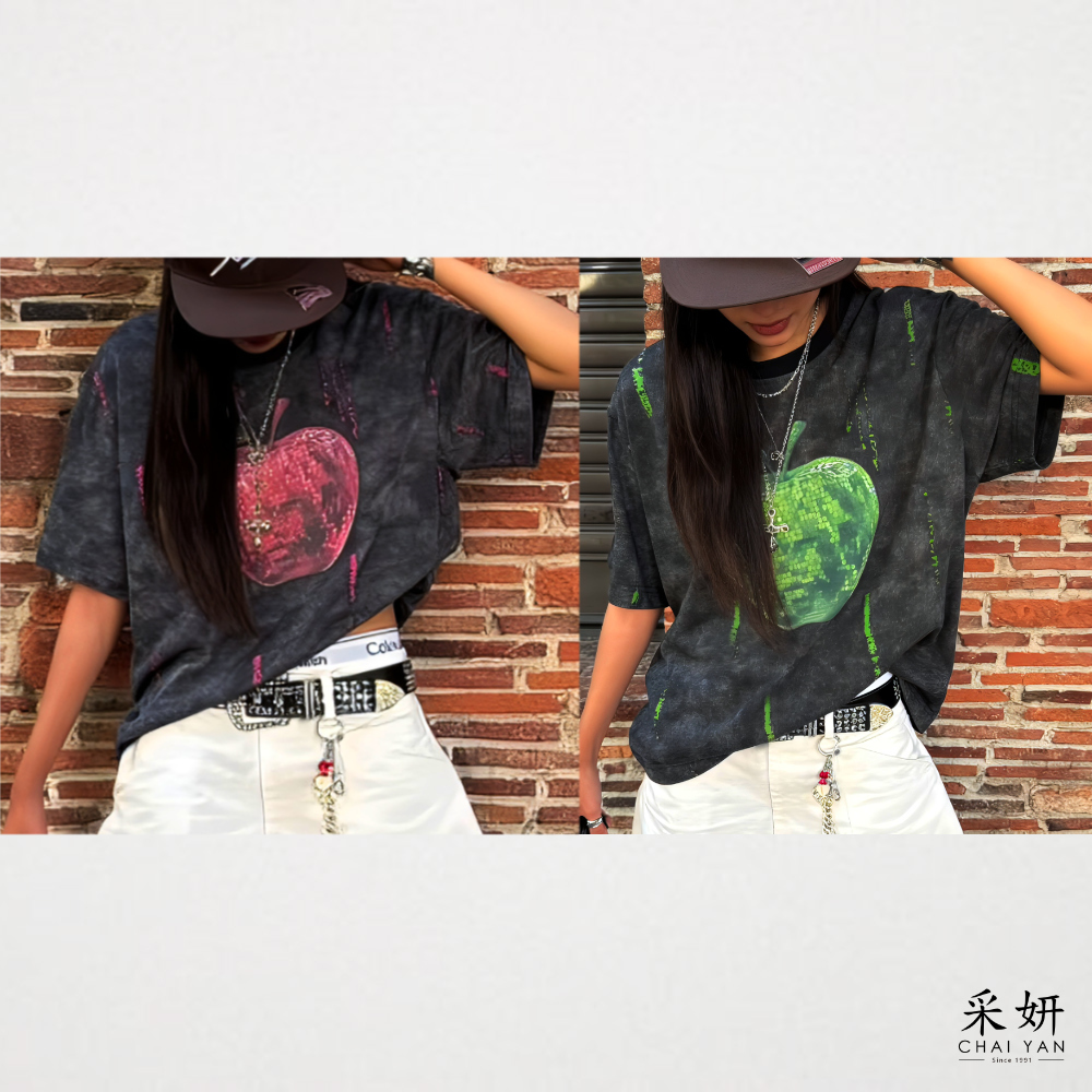 蘋果破布短袖上衣