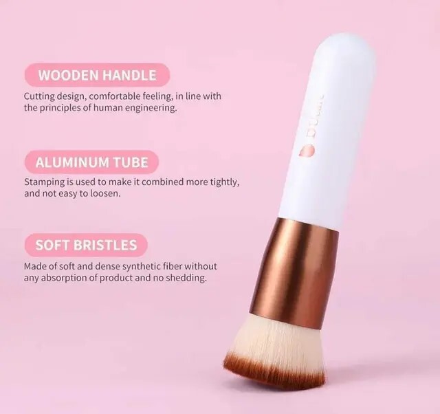 Flat foundation brush (White) DS001-1