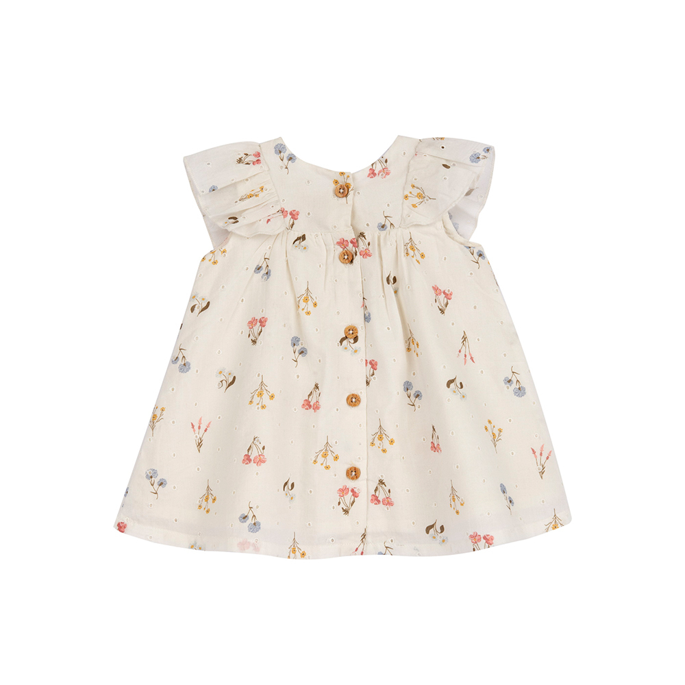 浪漫花語-滿版花朵洞洞布荷葉背心洋裝