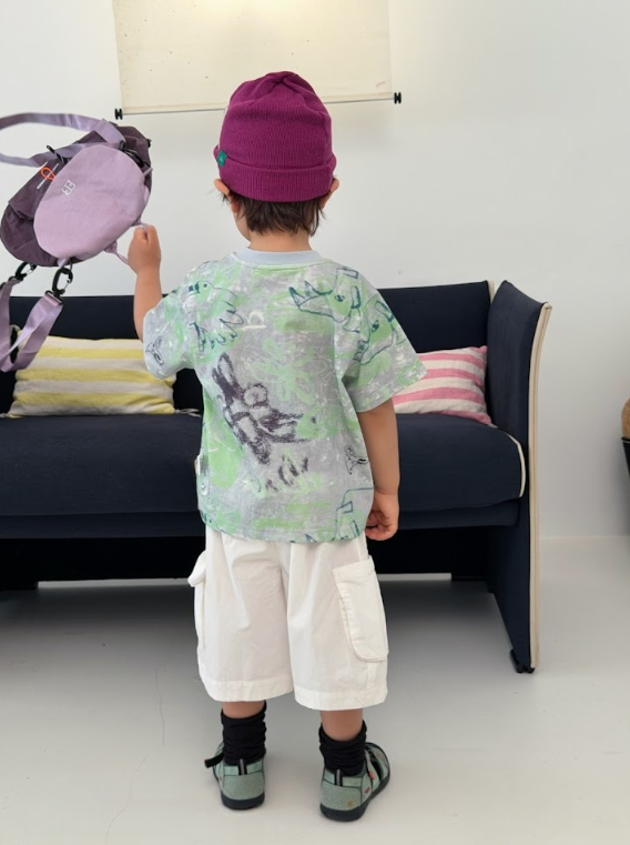 DDC04B114WE  DODO Wardrobe -酷白都市型格工裝側袋鬆身短褲