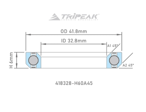 4年保 TRIPEAK JETSTREAM PRO 440C 不鏽鋼頭碗培林 41.8 x 32.8 x 6 – 45/45