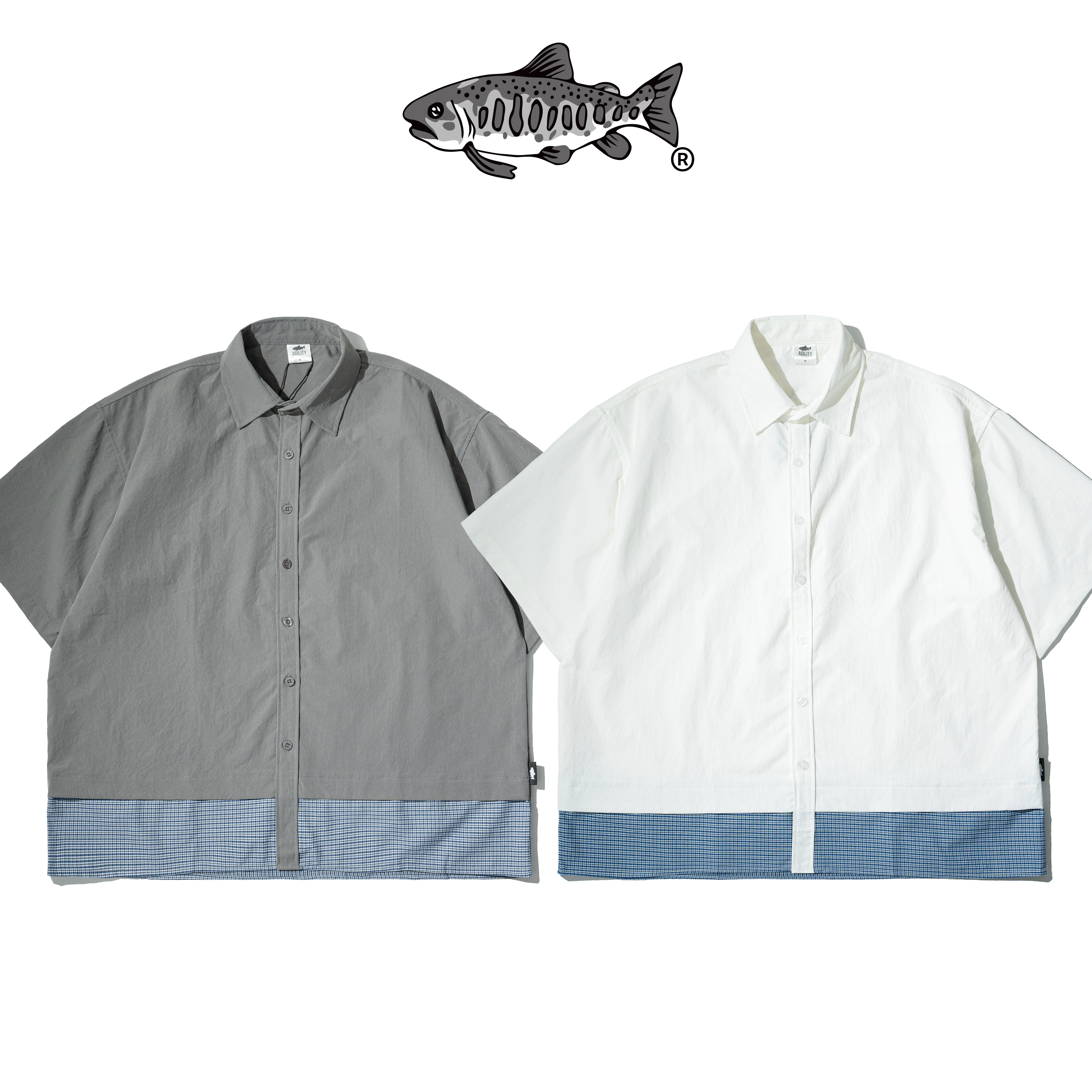 AGILITY Staff "PS" Fake Two Pieces Shirts 寬短 假兩件 短袖襯衫 [STA-7]