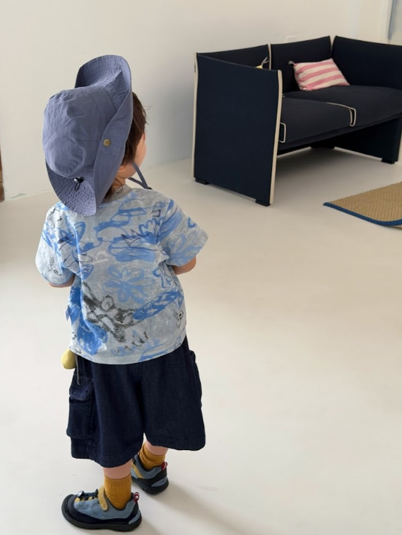 DDC04B115BL  DODO Wardrobe -深藍都市型格工裝側袋鬆身牛仔短褲