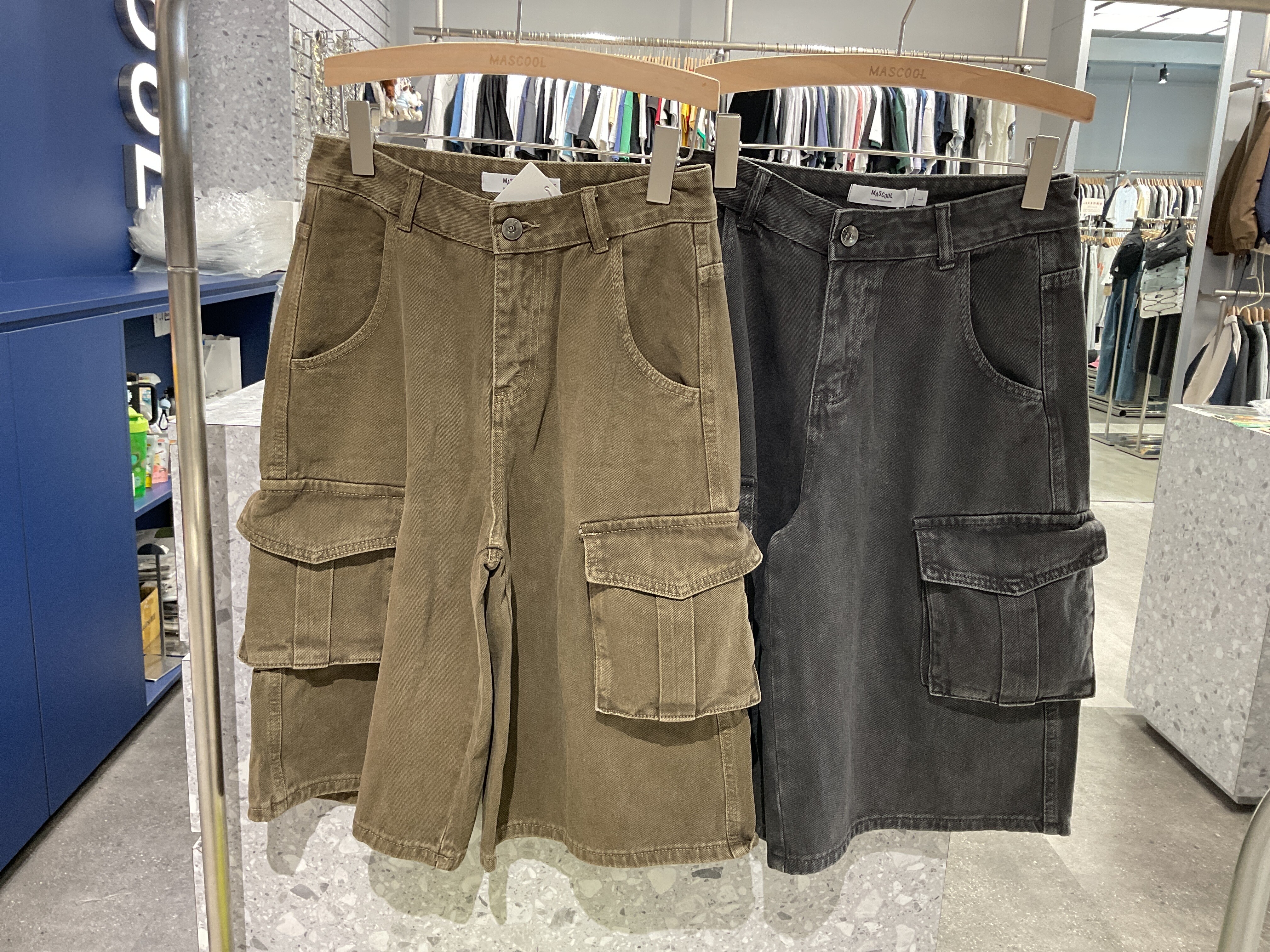 918342 女款工裝七分褲(附皮帶)