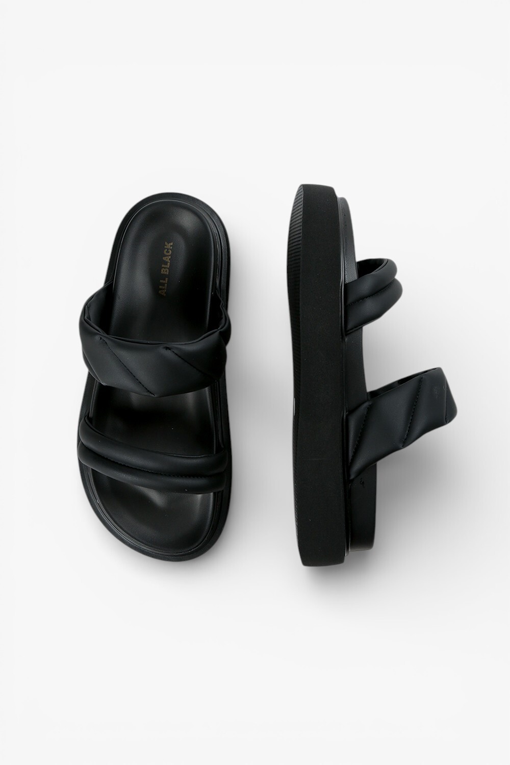 Tamsui 澎澎條帶增高涼鞋