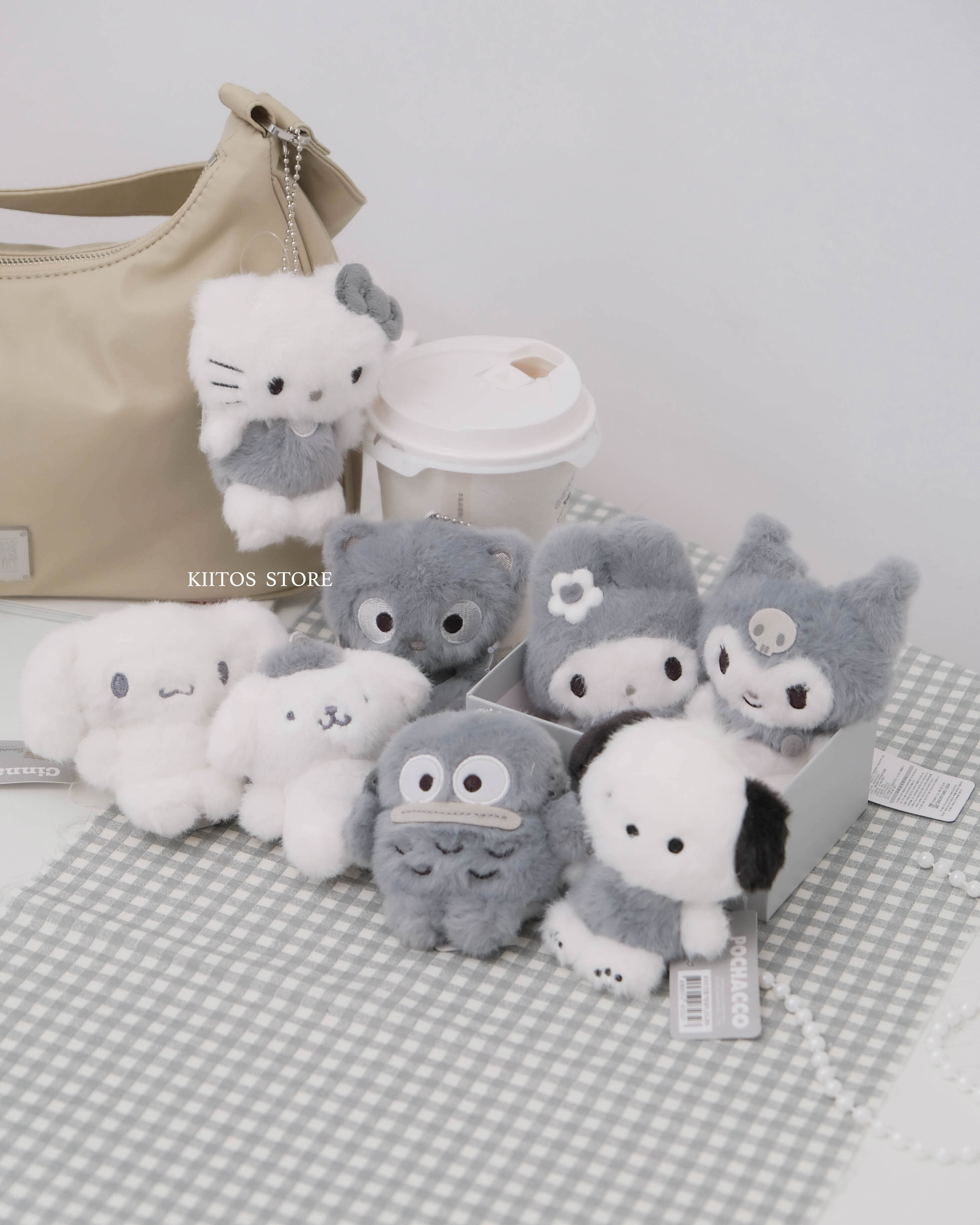 【預購/現貨】韓國 三麗鷗 Sanrio 正版 灰色系列 8cm 娃娃吊飾