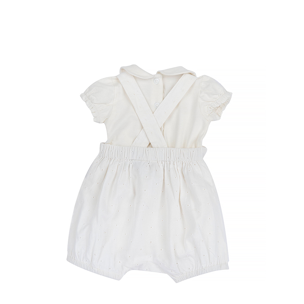 浪漫花語-有領連身衣+洞洞布背心褲套裝