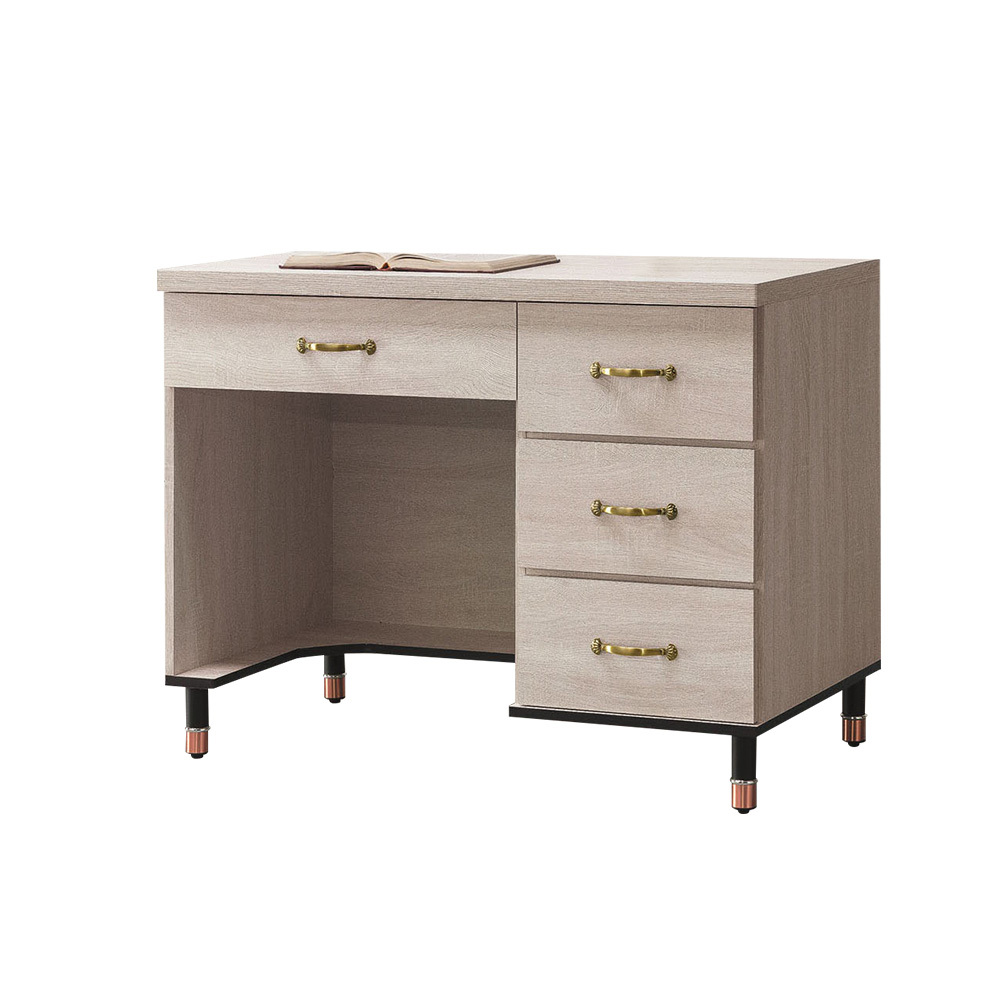 柏蒂家居-托曼3.5尺四抽書桌/工作桌/辦公桌