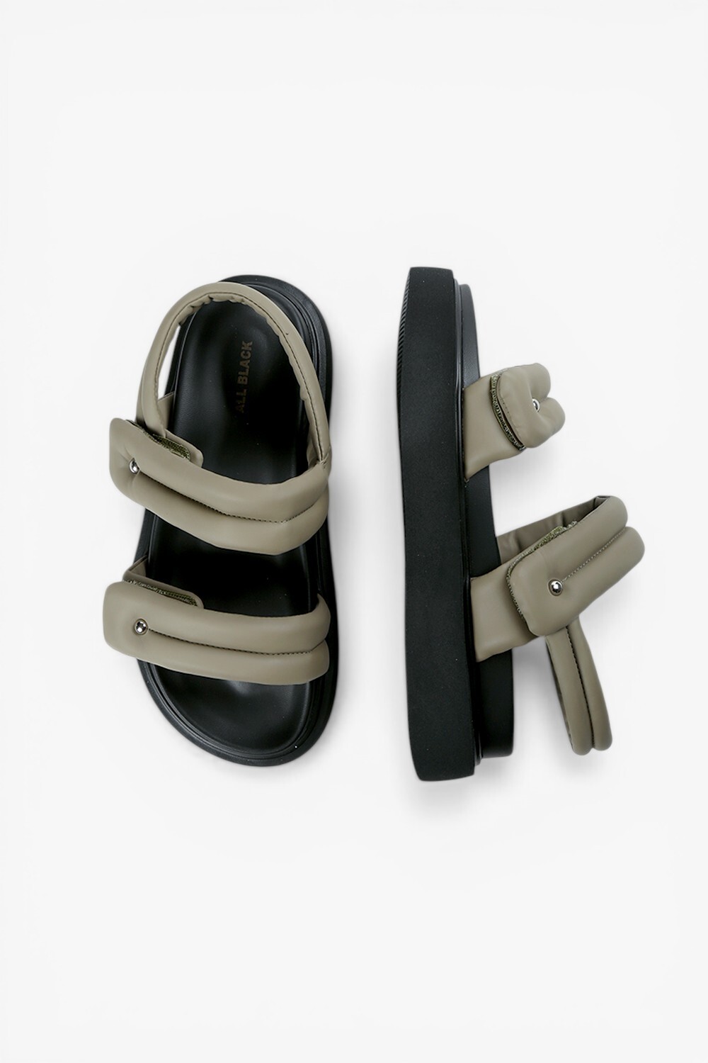 Lanyu 澎澎條帶增高涼鞋