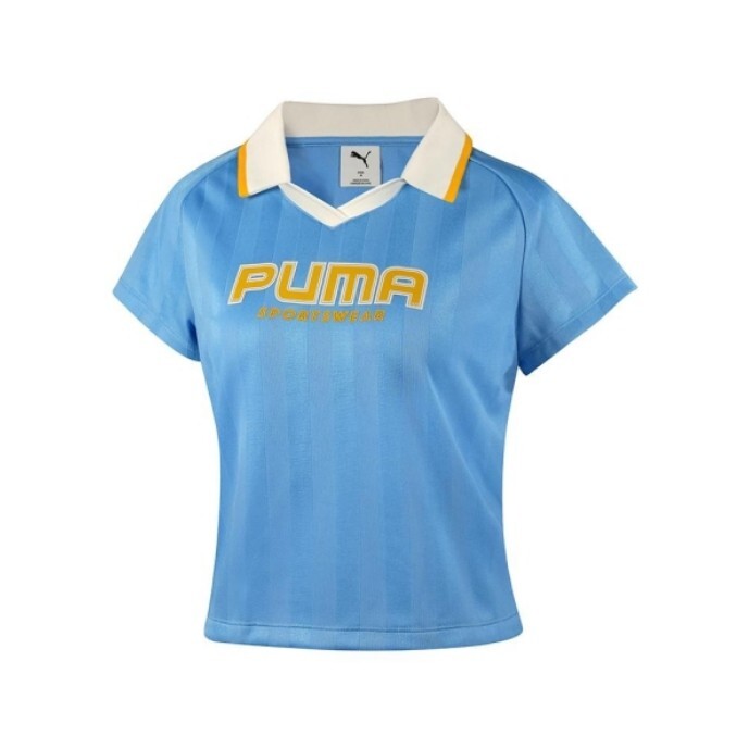 PUMA 短T 流行系列 BTG 水藍 足球風 POLO衫 短袖 T恤 女 63172657