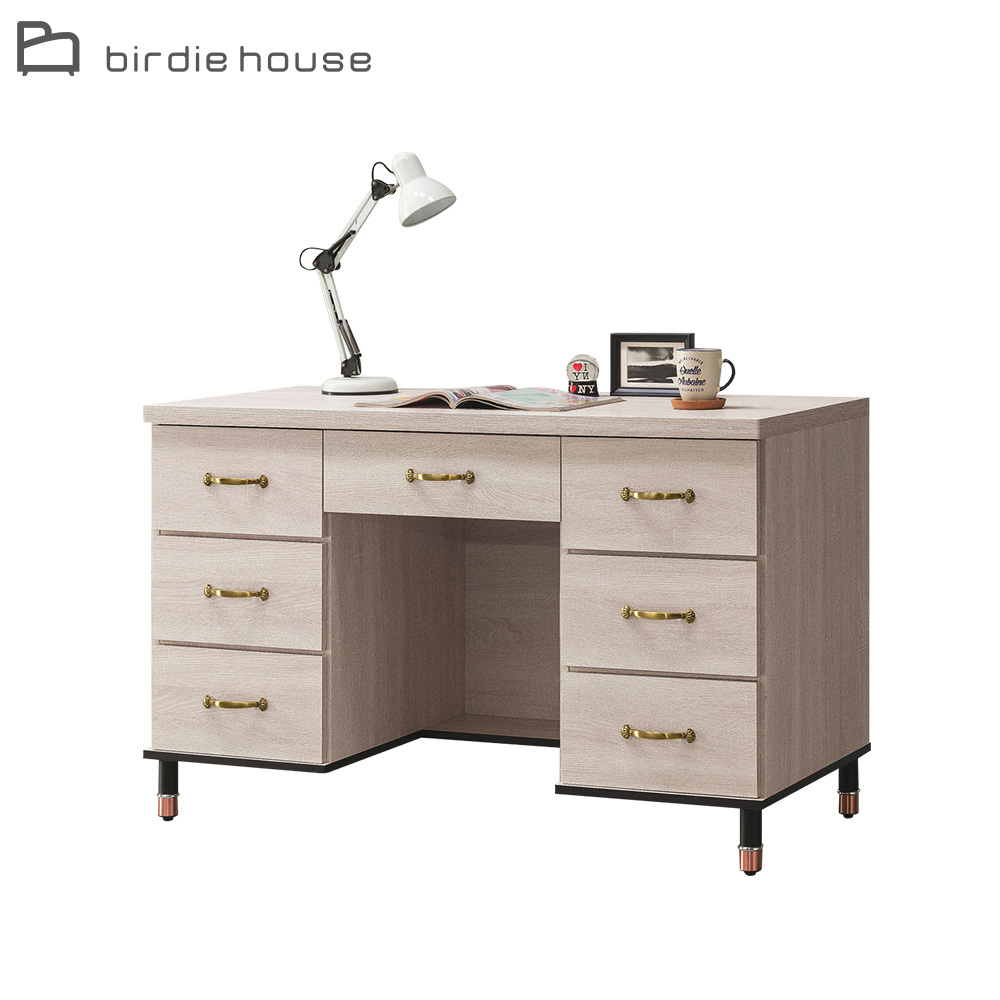 柏蒂家居-托曼4尺七抽書桌/工作桌/辦公桌