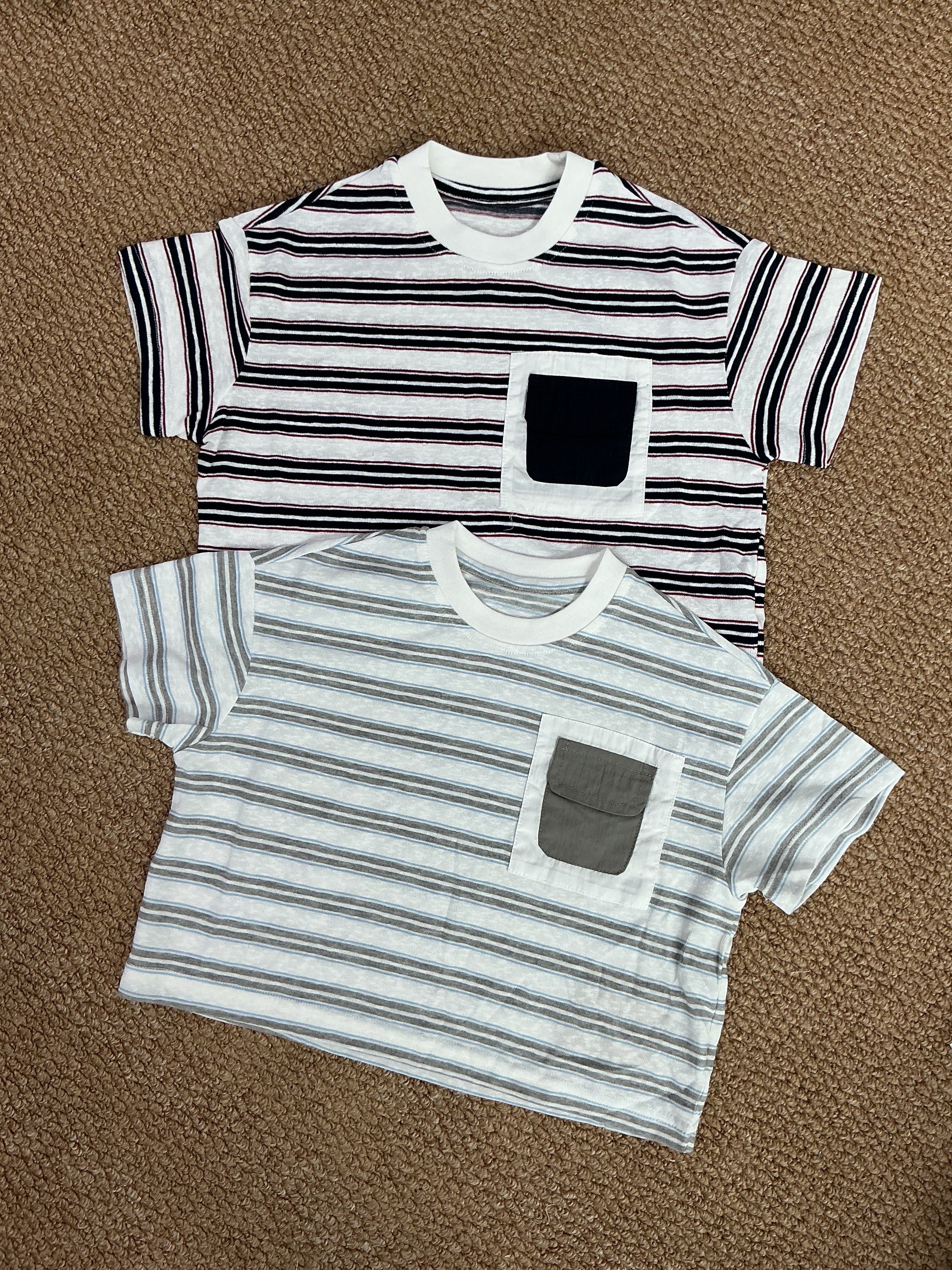 A04948口袋條紋上衣