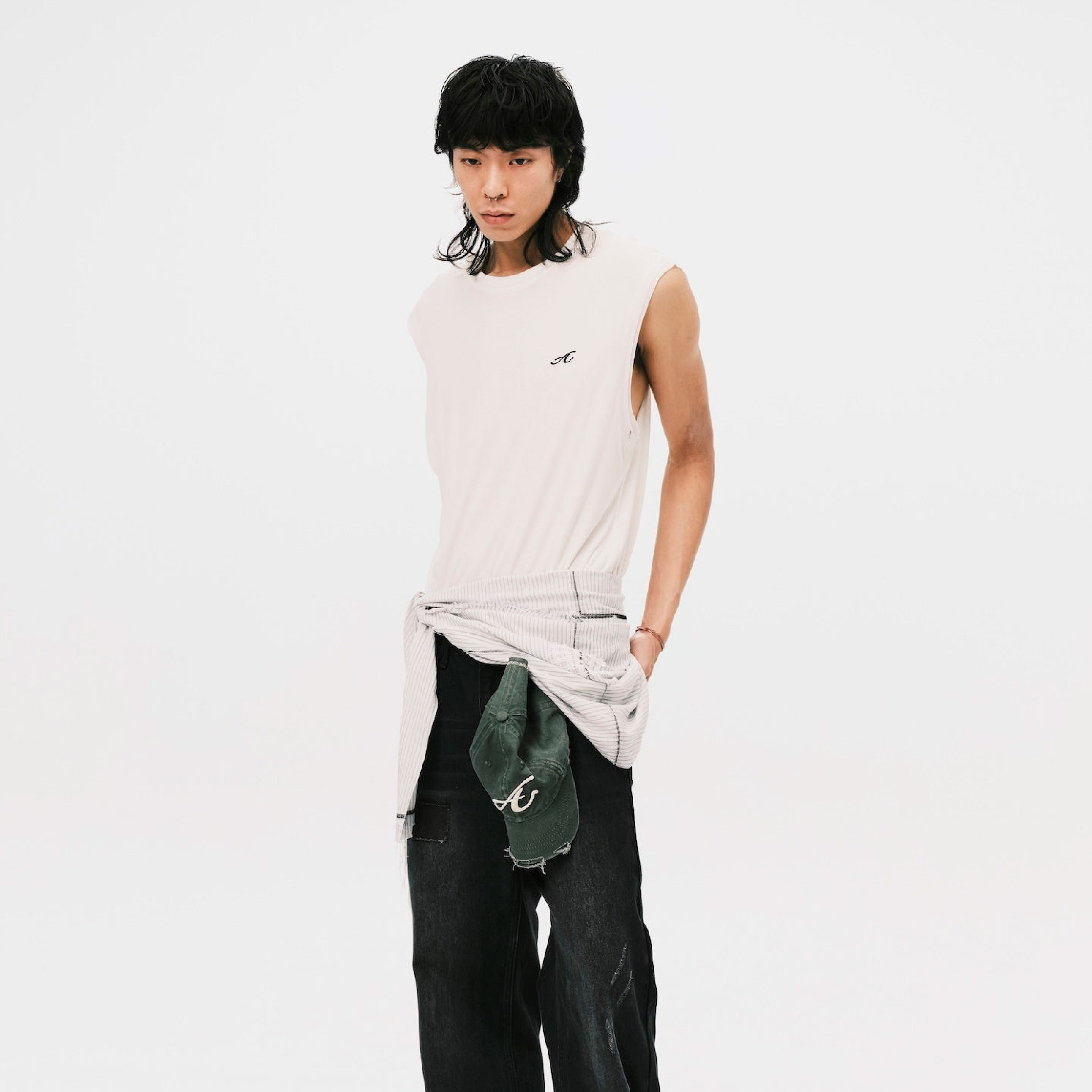 ANOWHEREMAN "A" Print Layers Tank Top