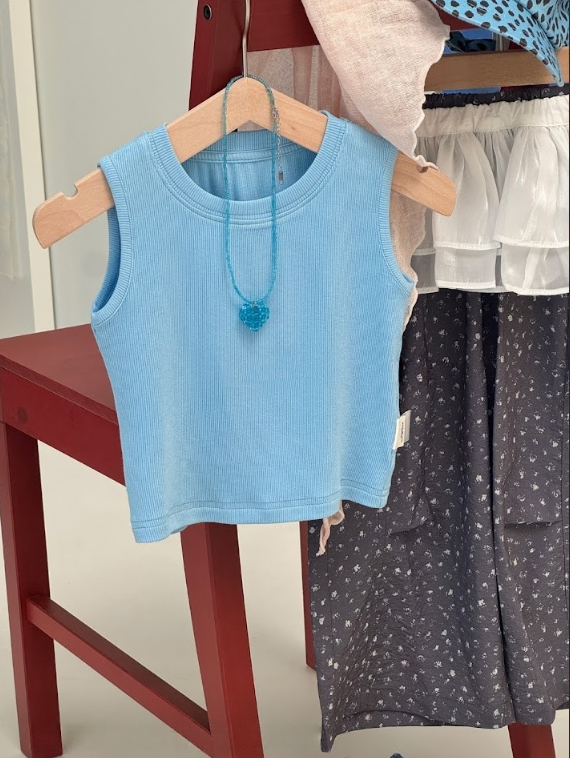 DDC04T120BL    DODO Wardrobe -冰川夏日細條紋背心