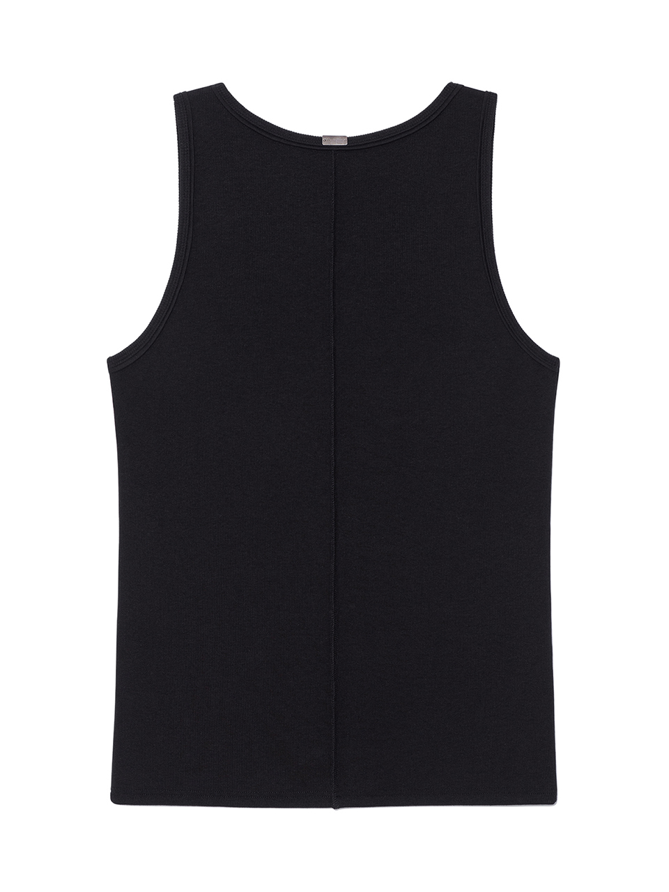 密拷邊小LOGO無袖上衣男款 黑色