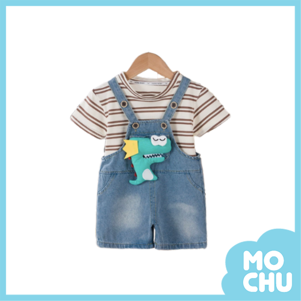 瞌睡龍玩偶吊帶褲套裝(二色)