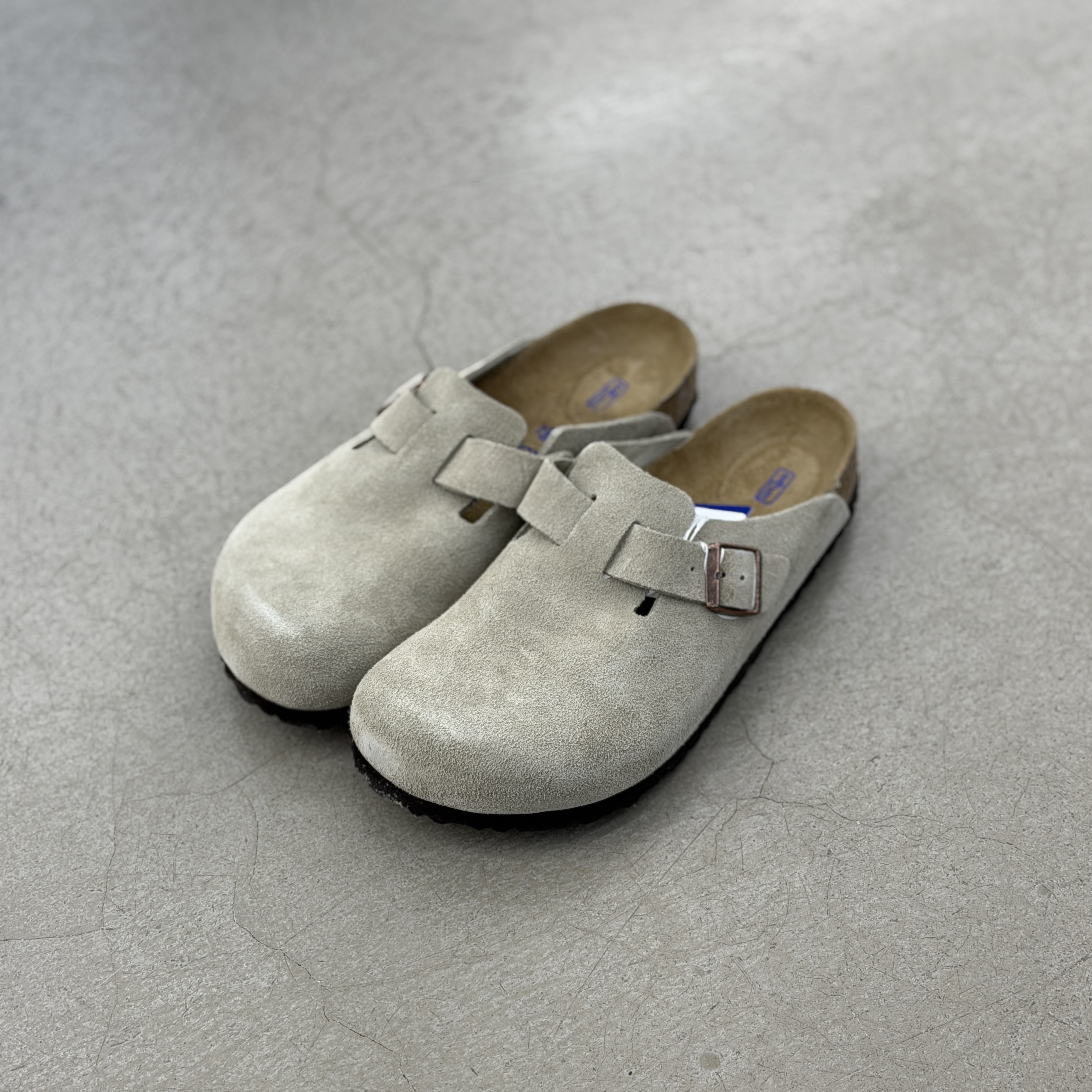 Birkenstock Boston Soft Footbed  Suede Leather Taupe