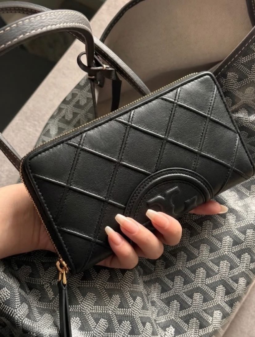 【現貨】Tory Burch Fleming 專櫃款 菱格紋 長夾 TB 女生皮夾 女夾