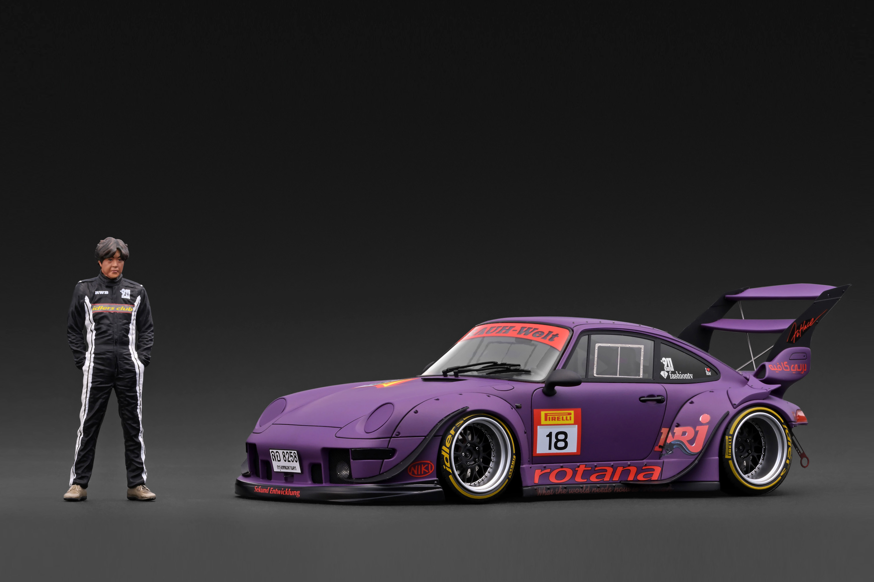 預訂 (訂金$300) (預訂價$2660) :1/18 IG RWB 993 Matte Purple With Mr. Nakai (IG4042)