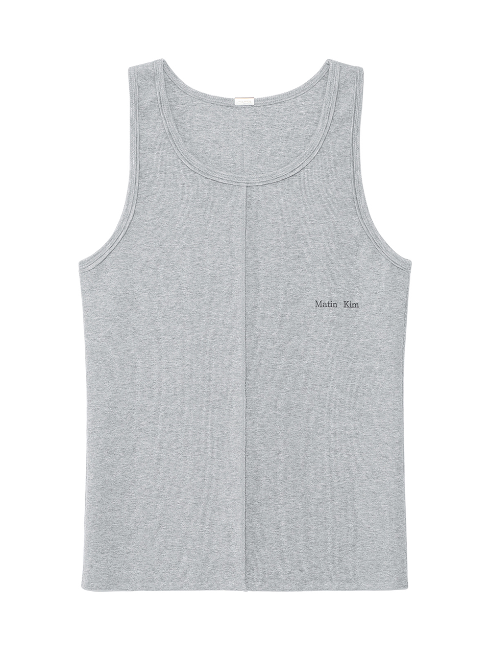 密拷邊小LOGO無袖上衣男款 灰色